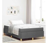 vidaXL Letto a Molle Grigio Scuro e Bianco e Grigio Scuro 120 x 200 cm, Letto Moderno, Forma Rettangolare, Ampio Spazio, Design Minimalista, arredo Funzionale per Camera in Ordine