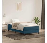 vidaXL Letto a Molle senza Materasso Blu Scuro 80x220 cm Velluto