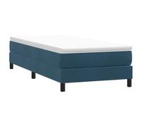 vidaXL Letto a Molle Senza Materasso Blu Scuro 80x220 cm Velluto, Letto, Base Letto, Letto in Velluto, mobili per Camera da Letto, Letto Singolo