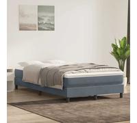 vidaXL Letto a Molle senza Materasso Grigio Scuro 120x220 cm Velluto