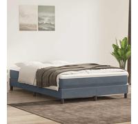 vidaXL Letto a Molle senza Materasso Grigio Scuro 140x220 cm Velluto