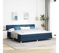 vidaXL Letto a Molle< / strong> Blu 200 x 200 cm Tessuto