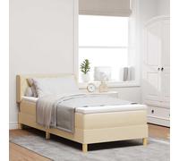 vidaXL Letto a Molle< / strong> Crema 100 x 200 cm Tessuto