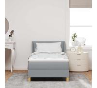 vidaXL Letto a Molle< / strong> Grigio chiaro 90 x 200 cm