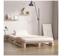 vidaXL Letto a Pallet 100x200 cm in Legno Massello di Pino