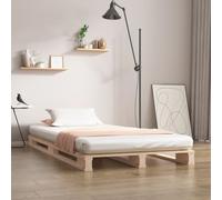 vidaXL Letto a Pallet 100x200 cm in Legno Massello di Pino