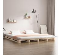 vidaXL Letto a Pallet 120x200 cm in Legno Massello di Pino