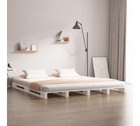 VIDAXL - Letto a Pallet Bianco 160x200 cm in Legno Massello di Pino - SPEDIZIONE GRATUITA