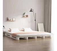 VIDAXL - Letto a Pallet Bianco 160x200 cm in Legno Massello di Pino - SPEDIZIONE GRATUITA