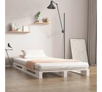 vidaXL Letto a Pallet Bianco 90x190 cm Single Legno Massello di Pino