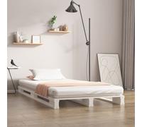 VidaXL Letto a Pallet Bianco 90x190 cm Single Legno Massello di Pino