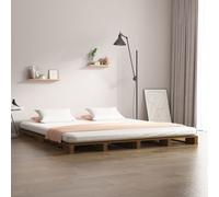 VIDAXL - Letto a Pallet Miele 120x200 cm in Legno Massello di Pino