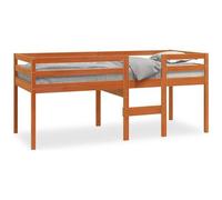 AX Letto 195.5x80.5x89cm Soppalco Bambini Ragazzi Marrone Cera Rustico 0K 844484
