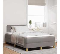 vidaXL Letto a Sorgente LED con materasso Talpa 120 x 190 cm Tessuto