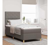 vidaXL Letto a Sorgente LED con testiera Talpa 90 x 200 cm Tessuto