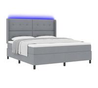 vidaXL Letto a Contenitore con Materasso, Grigio Chiaro, 180 x 200 cm, Tessuto con Copertura Lavabile. È l'essenziale per Il Tuo Sonno. Perfetto per la Camera da Letto Moderna, con Testata regolabil
