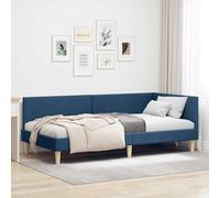 vidaXL letto ad angolo per camera da letto, moderno e traspirante, con testata regolabile, in legno ingegnerizzato, salvaspazio e dal design innovativo e elegante