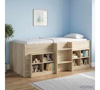 vidaXL Letto Alto per Bambini Rovere Sonoma 98.5 x 200 cm