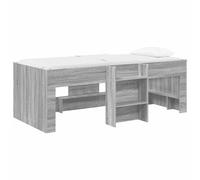 vidaXL Letto Alto per Bambini 2 pcs Sonoma grigio 90 x 190 cm, Letto a Castello per Bambini con Scala, Design Rettangolare, Soluzioni Salvaspazio per Riporre Sotto