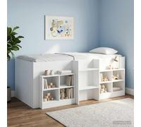 vidaXL Letto Alto per Bambini Bianco 90 x 190 cm Legno ingegnerizzato
