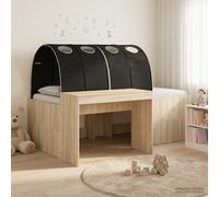 vidaXL Letto alto per bambini con scrivania 3 pz Rovere Sonoma e Nero