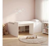 vidaXL Letto alto per bambini con scrivania Bianco 75 x 190 cm