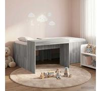vidaXL Struttura per letto con scrivania, 2 pezzi in rovere artigianale, soluzione di riposo compatta, letto rettangolare moderno per spazi funzionali, mobili urbani