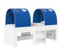 vidaXL Letto Alto per Bambini con Tunnel Bianco e Blu, Letto Moderno Elegante, Struttura Robusta, Piattaforma alla Moda, Arredo Spazioso, Riposo Perfetto