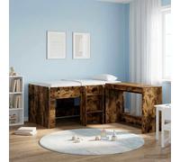 vidaXL Letto Alto per Bambini Rovere Fumo 80 x 160 cm