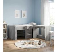 vidaXL Letto Alto per Bambini Sonoma grigio 80 x 160 cm