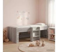 vidaXL Letto Alto per Bambini Sonoma grigio 80 x 200 cm