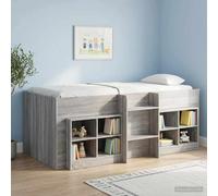 vidaXL Letto Alto per Bambini Sonoma grigio 90 x 200 cm