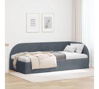vidaXL Letto Angolare con Struttura Moderna in Velluto - Mobili Eleganti per la Camera da Letto con Testiera a Muro