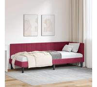 vidaXL Letto Angolare con Testiera in Velluto Moderno per Camera da Letto, Mobili per Dormire, Stile Minimalista e Contemporaneo, Stabilità, Elegante e Chic