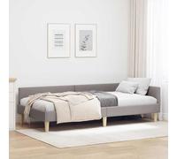 vidaXL Letto Angolare in Poliestere con Testata Regolabile, Elegante, Moderna e Traspirante per la Camera da Letto