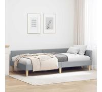 vidaXL Letto Angolare in Poliestere con Testiera Regolabile - Elegante e Moderna, Struttura Traspirante per la Camera da Letto