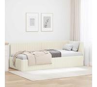 vidaXL Letto Angolare in Velluto - Design Moderno e Minimalista per la Camera da Letto, con Testiera a Parete e Un Tocco Elegante e Morbido