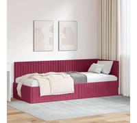 vidaXL Letto Angolare in Velluto - Struttura Piattaforma Moderna per la Camera da Letto con Testata Fissa, Morbido e Elegante, Design Minimalista e di Lusso
