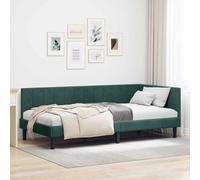 vidaXL Letto angolare moderno con testiera in velluto. Mobili per camera da letto, stile minimalista e contemporaneo. Stabile, elegante e chic.