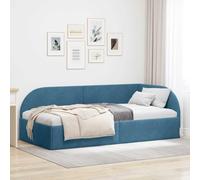 vidaXL Letto Angolare Moderno in Velluto con Struttura a Piattaforma - Letto Elegante e Stiloso con Testata Appendibile