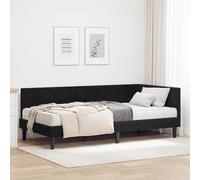 vidaXL Letto Angolare Moderno per la Camera da Letto con Materasso in Schiuma e Design Minimalista in Velluto