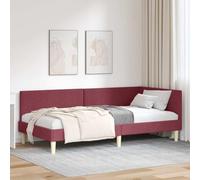 vidaXL Letto Angolare per Camera da Letto Moderna con Testiera Regolabile, Traspirante e in Legno Ingegnerizzato, Design Salva Spazio e Elegante