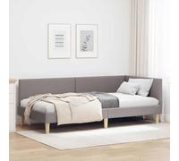 vidaXL Letto Angolare per la Camera da Letto, Moderno con Testiera Regolabile, Traspirante in Legno Ingegnerizzato, Design Salvaspazio e Struttura Elegante