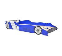 vidaXL Letto Cameretta per Bambini Auto da Corsa 90x200 cm Blu Lettino Bimbi