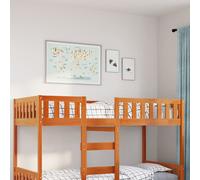 vidaXL Letto Bambini senza Materasso Marrone Cera 90x190 cm Legno Pino, letto a soppalco con scala, letto a castello singolo, struttura letto a soppalco