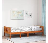 vidaXL Letto Bambini senza Materasso Marrone Cera 90x200 cm Legno Pino