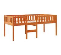 vidaXL Letto Bambini senza Materasso Marrone Cera 90x200 cm Legno Pino, letto a soppalco con scala, letto a castello singolo, struttura letto a soppalco