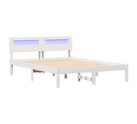 vidaXL Struttura del letto Bianco 140 x 190 cm Legno di pino massello