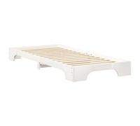 vidaXL Letto bianco 80 x 220 cm, design moderno e durevole in legno con stoccaggio integrato, non necessita di rete per uso interno, montaggio facile, pulizia con un panno umido, ideale per adulti