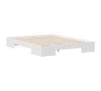vidaXL Letto bianco in legno di pino massiccio, 160 x 200 cm, con stile moderno e design rettangolare. Ha una conservazione e una finitura di facile manutenzione. Ideale per la camera da letto, con